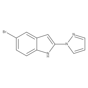 5-Bromo-2-(1H-pyrazol-1-yl)-1H-indole Structure