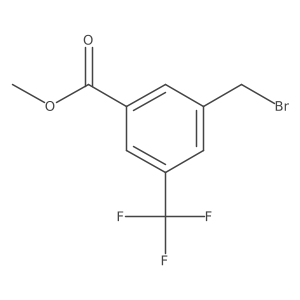Methyl 3-(bromomethyl)-5-(trifluoromethyl)benzoate结构式
