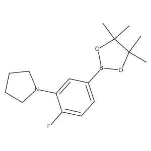 1-(2-Fluoro-5-(4,4,5,5-tetramethyl-1,3,2-dioxaborolan-2-yl)phenyl)pyrrolidine结构式