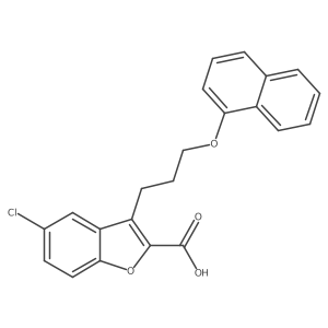 5-Chloro-3-[3-(1-naphthalenyloxy)propyl]-2-benzofurancarboxylic acid结构式