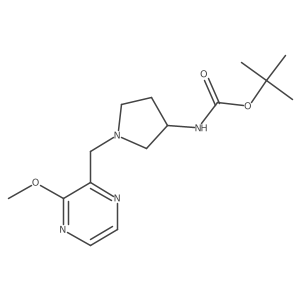 Tert-butyl (1-((3-methoxypyrazin-2-yl)methyl)pyrrolidin-3-yl)carbamate结构式