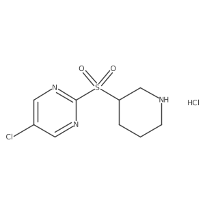 5-Chloro-2-(piperidin-3-ylsulfonyl)pyrimidine hydrochloride结构式