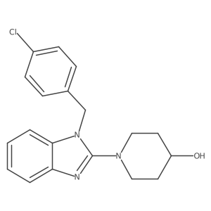 1-(1-(4-chlorobenzyl)-1H-benzo[d]imidazol-2-yl)piperidin-4-ol结构式