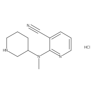 (S)-2-(methyl(piperidin-3-yl)amino)nicotinonitrile hydrochloride结构式