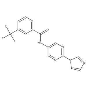 N-(2-(1H-imidazol-1-yl)pyrimidin-5-yl)-3-(trifluoromethyl)benzamide结构式