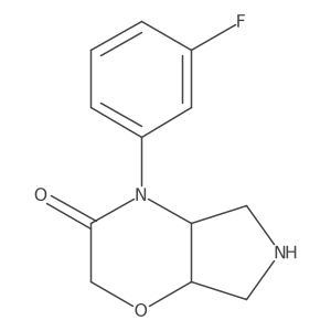 (4aR,7aR)-4-(3-fluorophenyl)hexahydropyrrolo[3,4-b][1,4]oxazin-3(2H)-one结构式