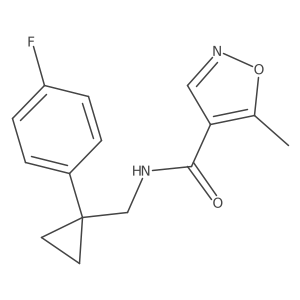 N-((1-(4-fluorophenyl)cyclopropyl)methyl)-5-methylisoxazole-4-carboxamide Structure