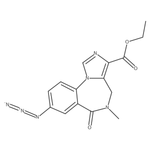 Ethyl 8-azido-5,6-dihydro-5-(methyl-11C)-6-oxo-4H-imidazo(1,5-a)(1,4)benzodiazepine-3-carboxylate结构式