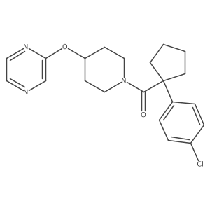 (1-(4-Chlorophenyl)cyclopentyl)(4-(pyrazin-2-yloxy)piperidin-1-yl)methanone结构式