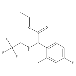 Ethyl 2-(4-fluoro-2-methylphenyl)-2-[(2,2,2-trifluoroethyl)amino]acetate Structure