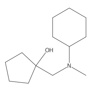 1-{[Cyclohexyl(methyl)amino]methyl}cyclopentan-1-ol结构式