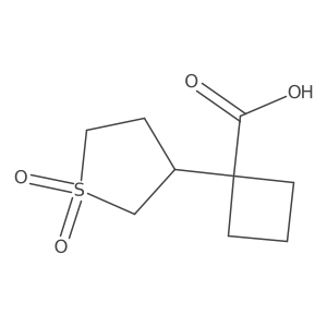 1-(1,1-Dioxo-1lambda6-thiolan-3-yl)cyclobutane-1-carboxylic acid结构式