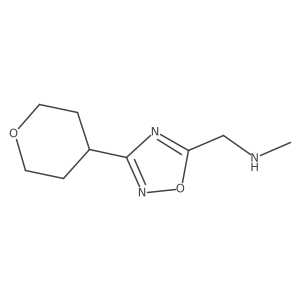 Methyl(([3-(oxan-4-YL)-1,2,4-oxadiazol-5-YL]methyl))amine结构式