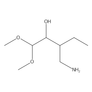 3-(Aminomethyl)-1,1-dimethoxypentan-2-ol结构式