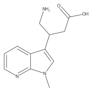 4-amino-3-{1-methyl-1H-pyrrolo[2,3-b]pyridin-3-yl}butanoic acid结构式