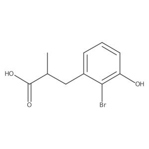 3-(2-Bromo-3-hydroxyphenyl)-2-methylpropanoic acid Structure