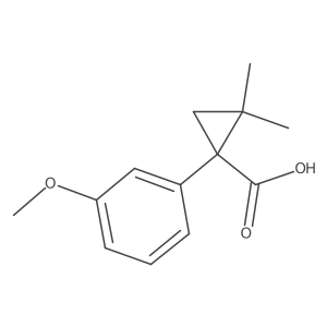 1-(3-Methoxyphenyl)-2,2-dimethylcyclopropane-1-carboxylic acid结构式