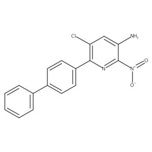 6-([1,1'-Biphenyl]-4-yl)-5-chloro-2-nitropyridin-3-amine结构式