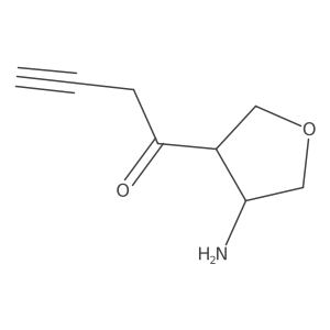 1-(4-Aminooxolan-3-yl)but-3-yn-1-one结构式