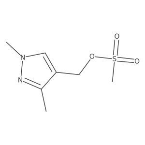 (1,3-Dimethyl-1H-pyrazol-4-yl)methyl methanesulfonate结构式