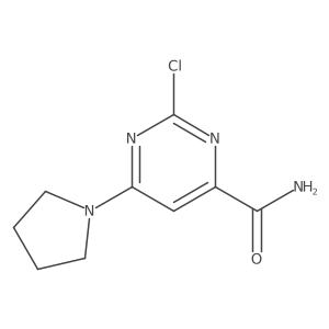 2-Chloro-6-(1-pyrrolidinyl)-4-pyrimidinecarboxamide Structure