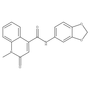N-(1,3-benzodioxol-5-yl)-1-methyl-2-oxo-1,2-dihydroquinoline-4-carboxamide Structure