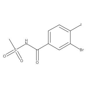 N-(3-Bromo-4-iodobenzoyl)-methanesulfonamide Structure