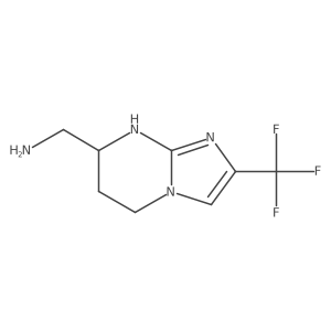 [2-(trifluoromethyl)-5H,6H,7H,8H-imidazo[1,2-a]pyrimidin-7-yl]methanamine结构式