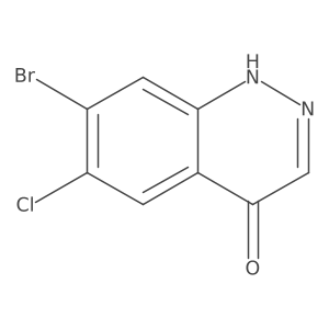 7-Bromo-6-chlorocinnolin-4-ol Structure