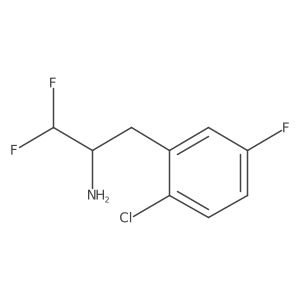 3-(2-Chloro-5-fluorophenyl)-1,1-difluoropropan-2-amine结构式