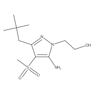 2-(5-Amino-4-(methylsulfonyl)-3-neopentyl-1H-pyrazol-1-yl)ethanol Structure