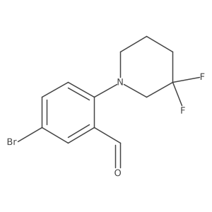 5-Bromo-2-(3,3-difluoropiperidin-1-yl)benzaldehyde Structure