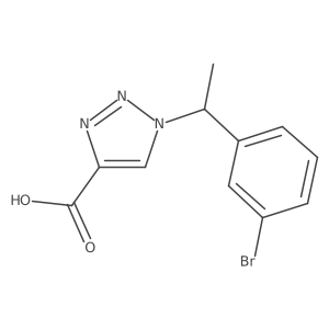 1-(1-(3-Bromophenyl)ethyl)-1H-1,2,3-triazole-4-carboxylic acid结构式