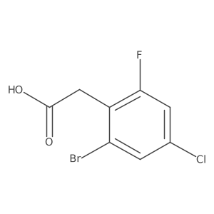 2-(2-Bromo-4-chloro-6-fluorophenyl)acetic acid Structure