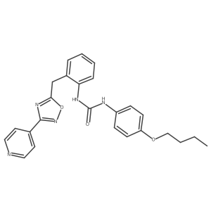 1-(4-Butoxyphenyl)-3-(2-((3-(pyridin-4-yl)-1,2,4-oxadiazol-5-yl)methyl)phenyl)urea Structure