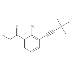 Methyl 2-amino-3-(2-trimethylsilylethynyl)benzoate结构式