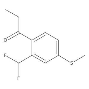 1-(2-(Difluoromethyl)-4-(methylthio)phenyl)propan-1-one Structure