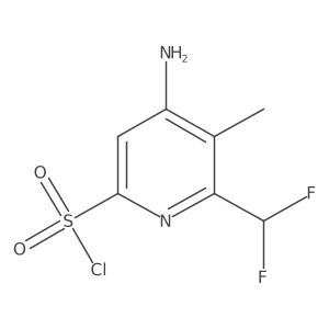 4-Amino-6-(difluoromethyl)-5-methylpyridine-2-sulfonyl chloride Structure