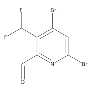4,6-Dibromo-3-(difluoromethyl)picolinaldehyde Structure