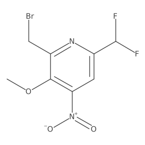 2-(Bromomethyl)-6-(difluoromethyl)-3-methoxy-4-nitropyridine结构式