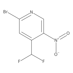 2-Bromo-4-(difluoromethyl)-5-nitropyridine Structure