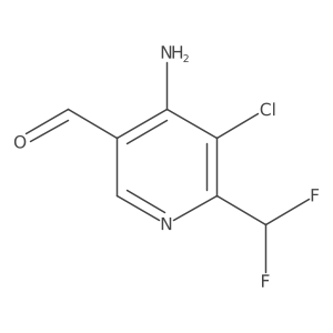 4-Amino-5-chloro-6-(difluoromethyl)nicotinaldehyde Structure