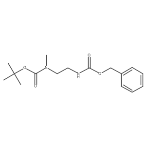 (2-Benzyloxycarbonylamino-ethyl)-methyl-carbamic acid tert-butyl ester结构式