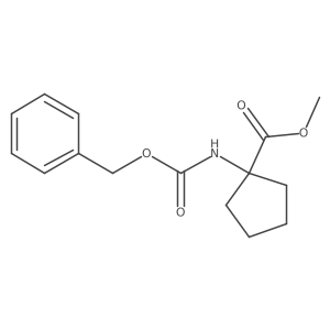 Methyl 1-{[(benzyloxy)carbonyl]amino}cyclopentane-1-carboxylate结构式