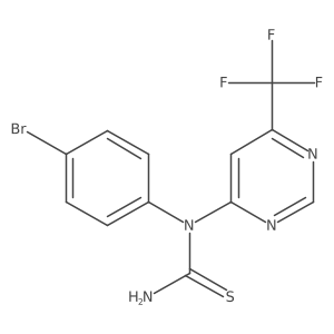 1-(4-Bromophenyl)-1-(6-(trifluoromethyl)pyrimidin-4-yl)thiourea Structure
