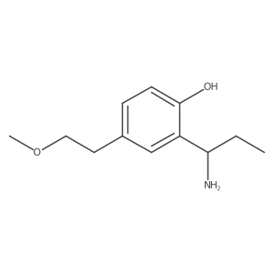 2-(1-Aminopropyl)-4-(2-methoxyethyl)phenol Structure
