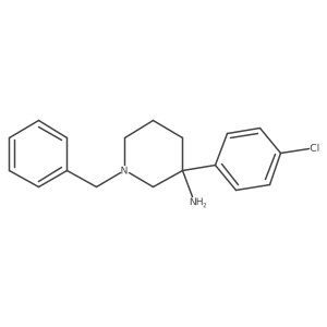 1-Benzyl-3-(4-chlorophenyl)piperidin-3-amine结构式