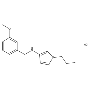 N-[(3-methoxyphenyl)methyl]-1-propylpyrazol-4-amine;hydrochloride Structure
