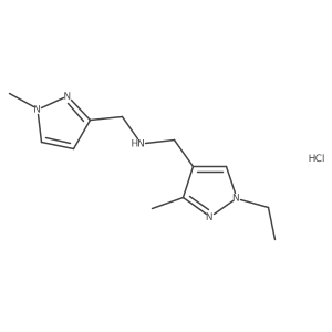 1-(1-ethyl-3-methyl-1H-pyrazol-4-yl)-N-[(1-methyl-1H-pyrazol-3-yl)methyl]methanamine结构式