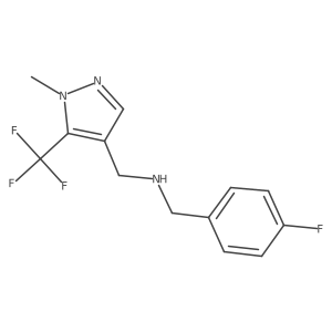 [(4-fluorophenyl)methyl]({[1-methyl-5-(trifluoromethyl)-1H-pyrazol-4-yl]methyl})amine结构式